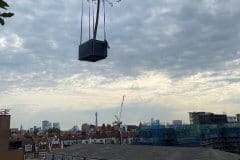 building and crane