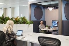 communal office area with plants