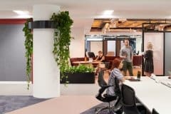 office area with plants