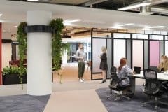 office area with plants
