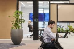 office area with plants