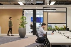office area with plants