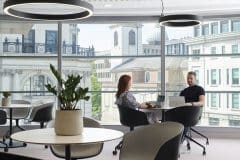 office cafe area with plants